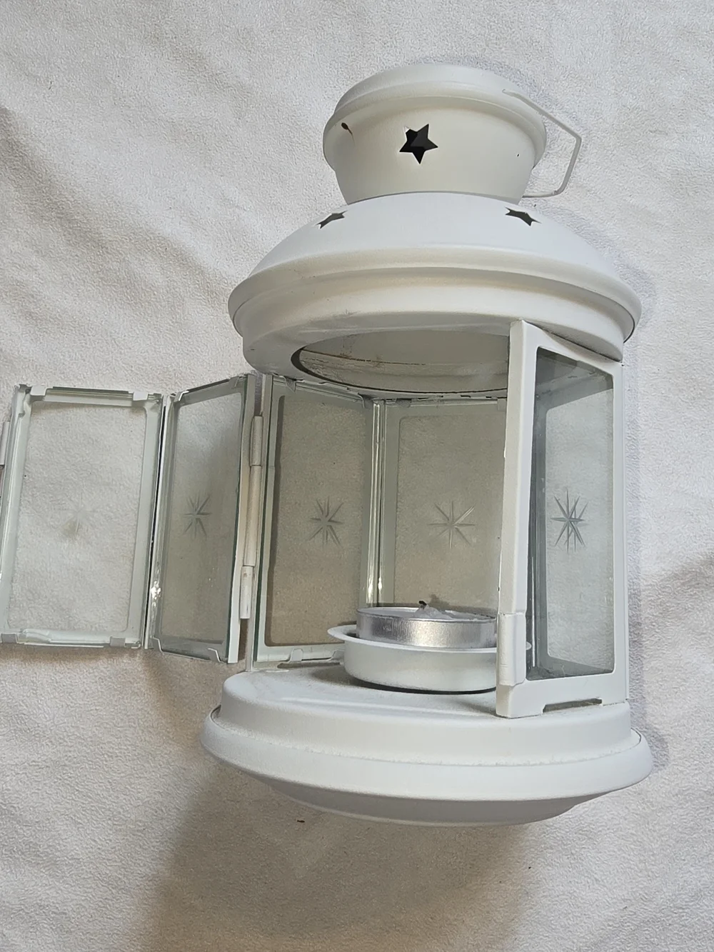IKEA ROTERA White Lantern Candle Holders Set of 4 Tealight 301.229.86